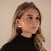 Boucles d'oreilles marron