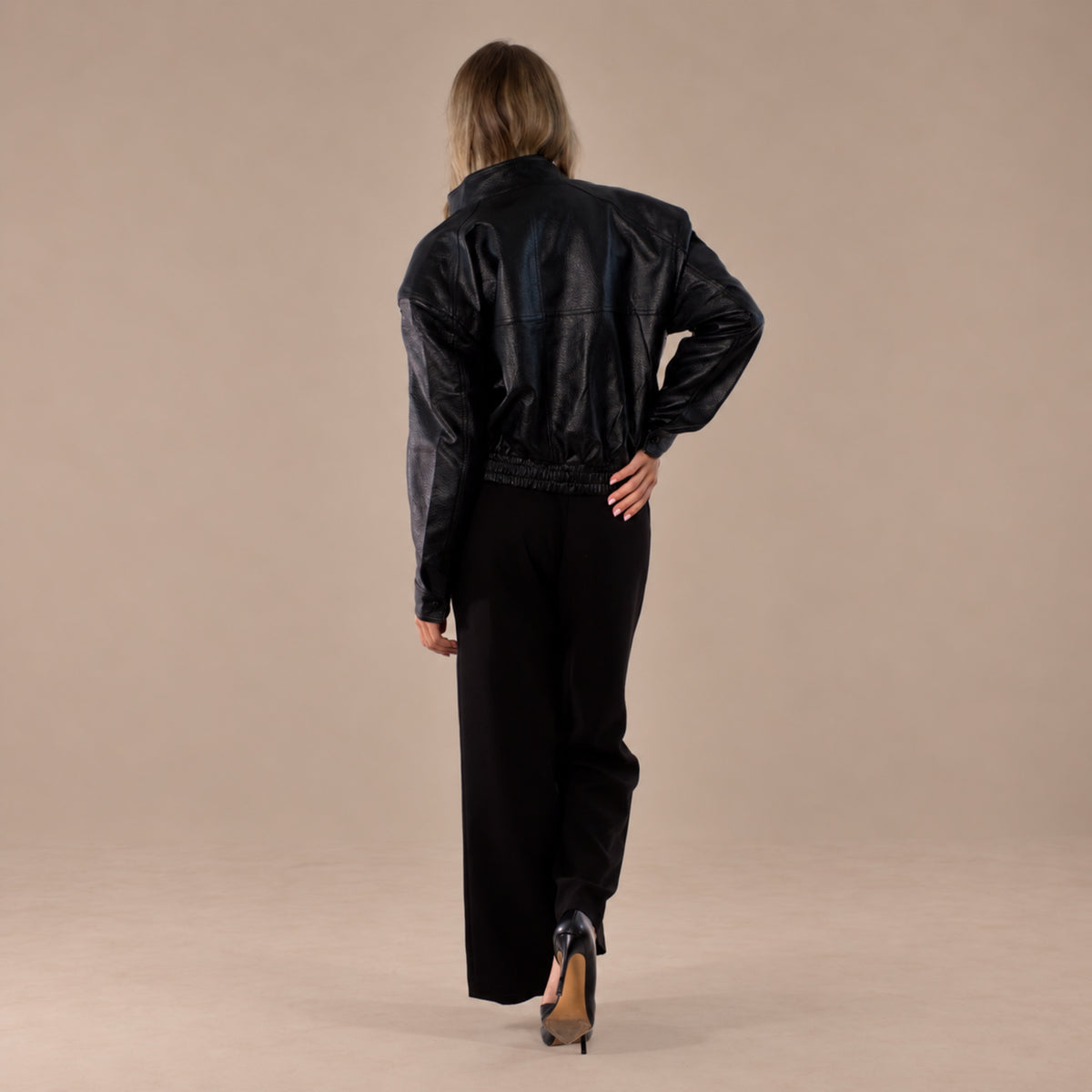 Bomber simili cuir