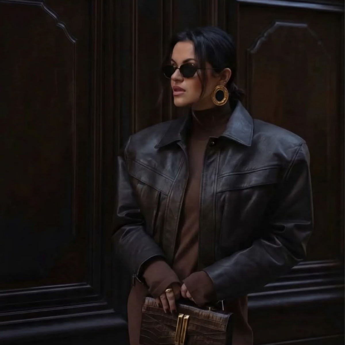 Bomber simili cuir