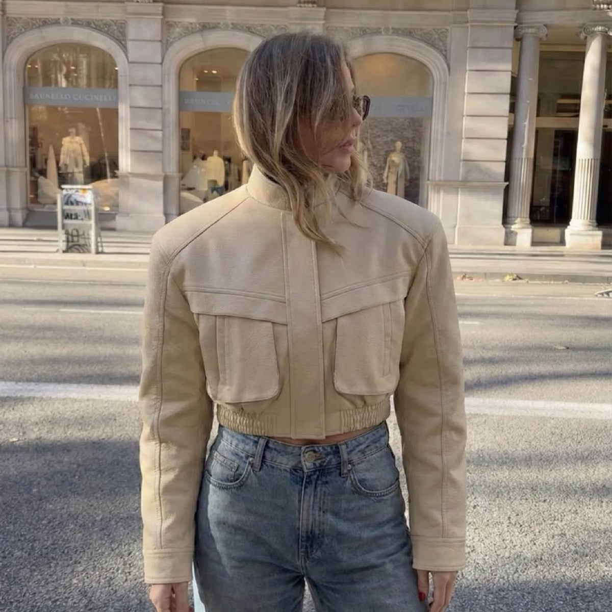 Bomber simili cuir